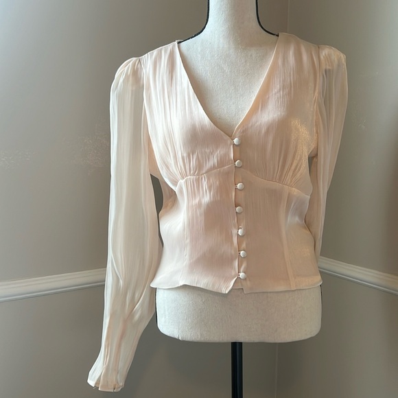 Lulus Tops - Lulu’s Sheer Blouse Size M